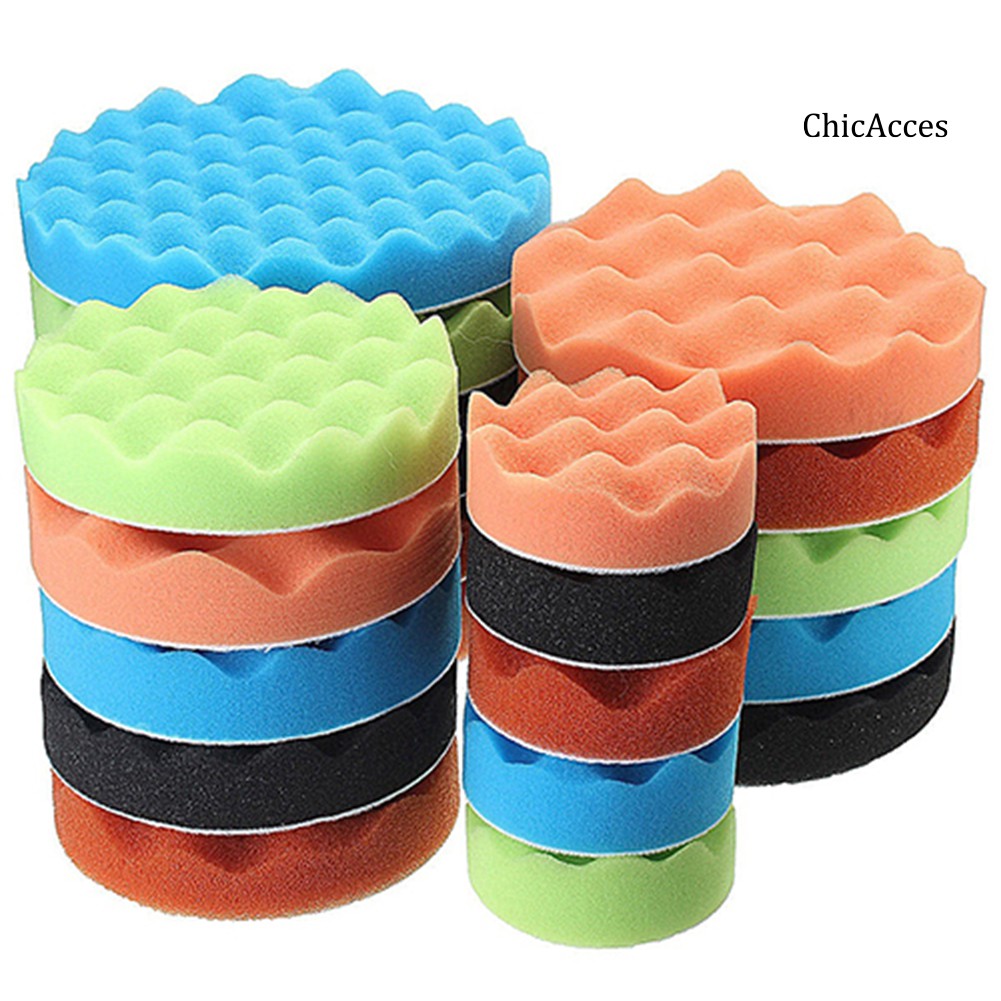 Bộ 7 miếng xốp đánh bóng xe hơi kích thước 3/5/6/7 inch