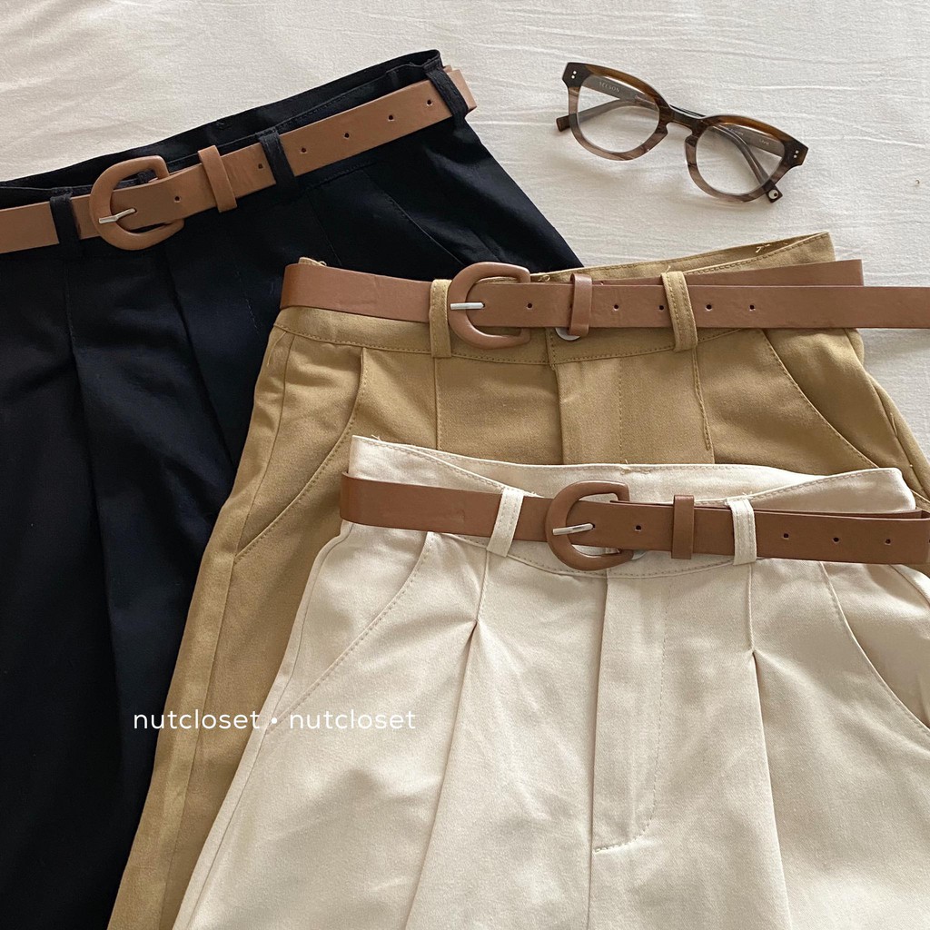 Quần short 1 ly + thắt lưng _Q0053 | BigBuy360 - bigbuy360.vn