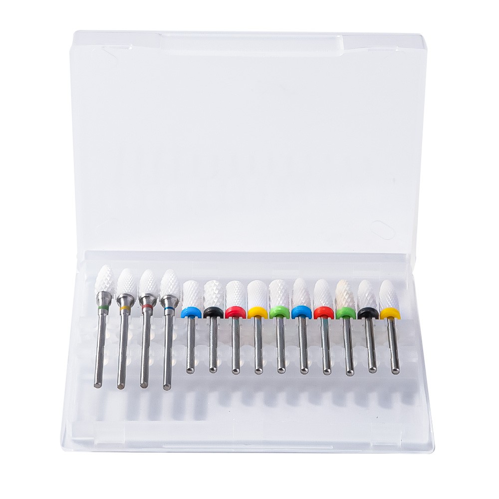 Bộ 14 Đầu Mài Móng Tay Bằng Sứ Kèm Hộp Đựng