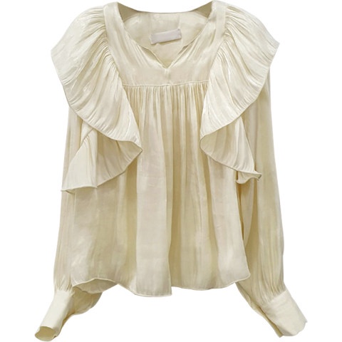 Áo Sơ Mi Tay Phồng Dài Thiết Kế Sang Trọng Thời Trang Mùa Xuân Cho Nữ