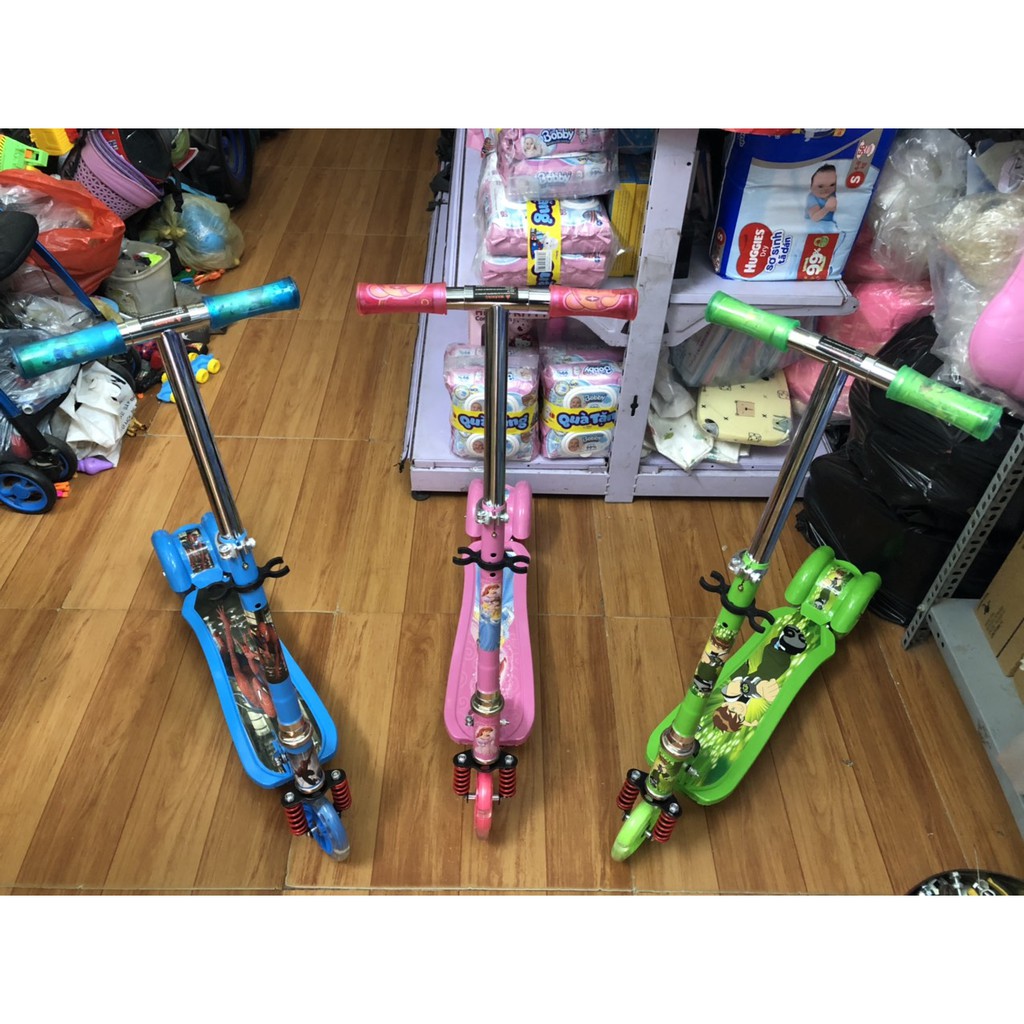 Xe Scooter Sắt Có Giảm Sóc Có Phanh Mẫu 2021 To đẹp chắc chắn ( Siêu Khỏe , Siêu Bền )
