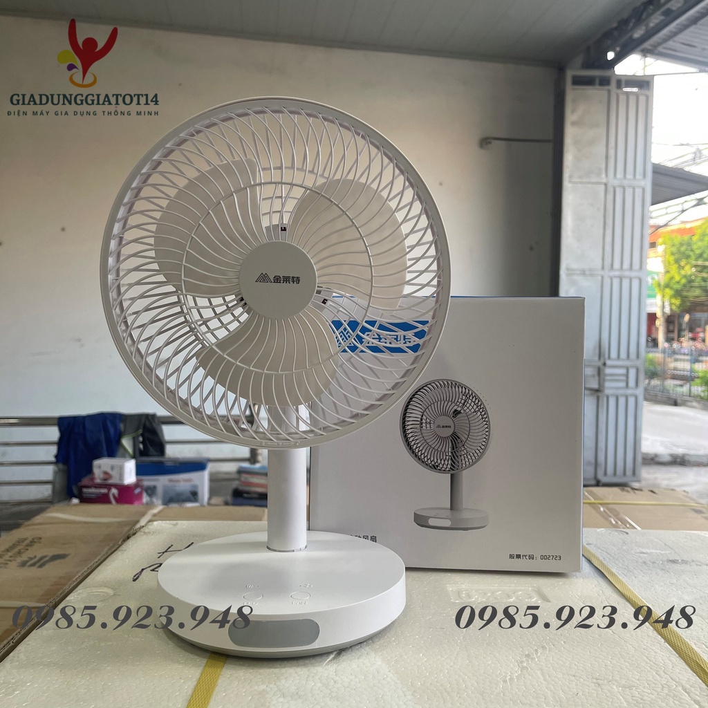 Quạt Tích Điện mini Để Bàn L2827 KENNEDE quạt sạc tích điện 3 chế độ gió tích hợp đèn ngủ thời gian sử dụng từ 3-6h
