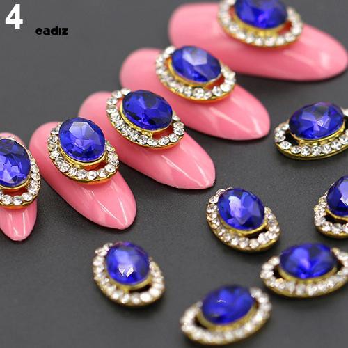 [Hàng mới về] Bộ 10 đá nhân tạo 3D dán trang trí móng tay sang trọng lấp lánh