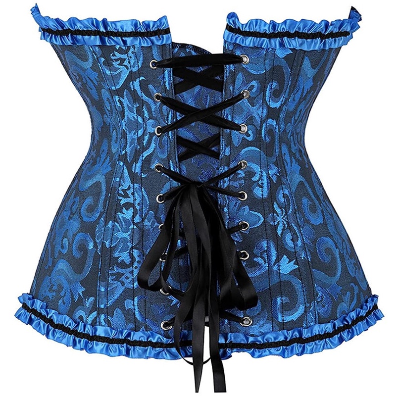 Áo corset Ren Hoa Xuyên Thấu Gợi Cảm Hóa Trang halloween Màu Đỏ Đen Xanh Lá Hồng