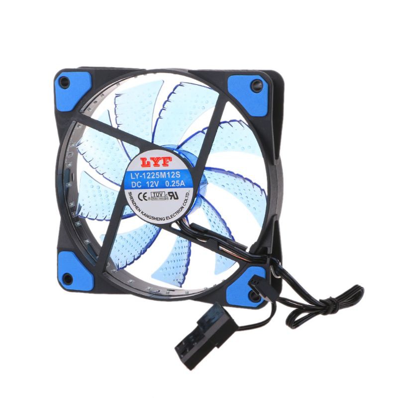 3-Pin/4-Pin 120mm PWM PC Computer Case CPU Cooler Cooling Fan with LED Light NEW