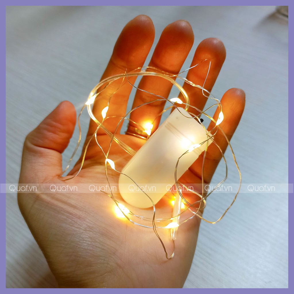 [1m - Combo 300c] Đèn Led Dây Trang Trí - 10 Bóng Đèn Led - Có Sẵn Pin, Trang Trí Tiệc Cưới, Giáng Sinh, Sinh Nhật