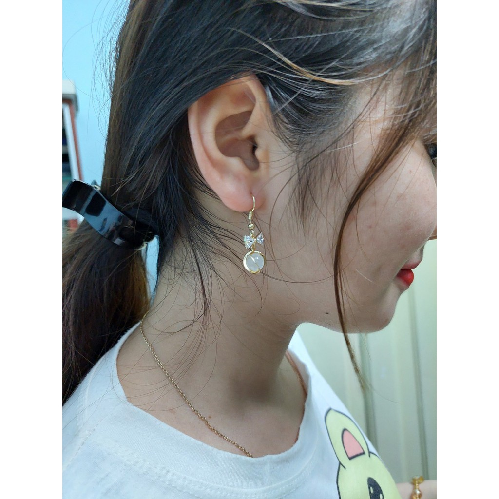 Bông đeo tai Ngọc thời trang nữ phong cách trẻ trung Hàn Quốc cao cấp giá rẻ tại Hà Nội