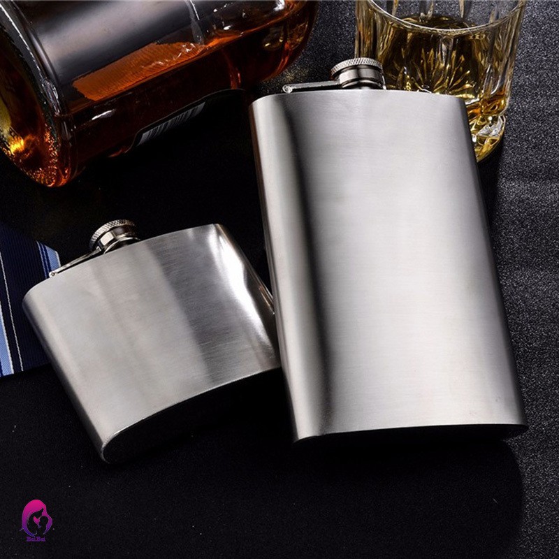 Stainless Steel Hip Liquor Flask Whiskey Alcohol Pocket Wine Bottle