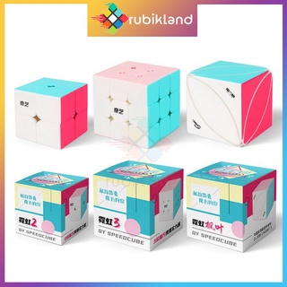   Bộ Sưu Tập  Rubik QiYi Neon Edition Macaron 2x2 3x3 4x4 Rubic Biến Thể Đồ Chơi Trí Tuệ Trẻ Em 