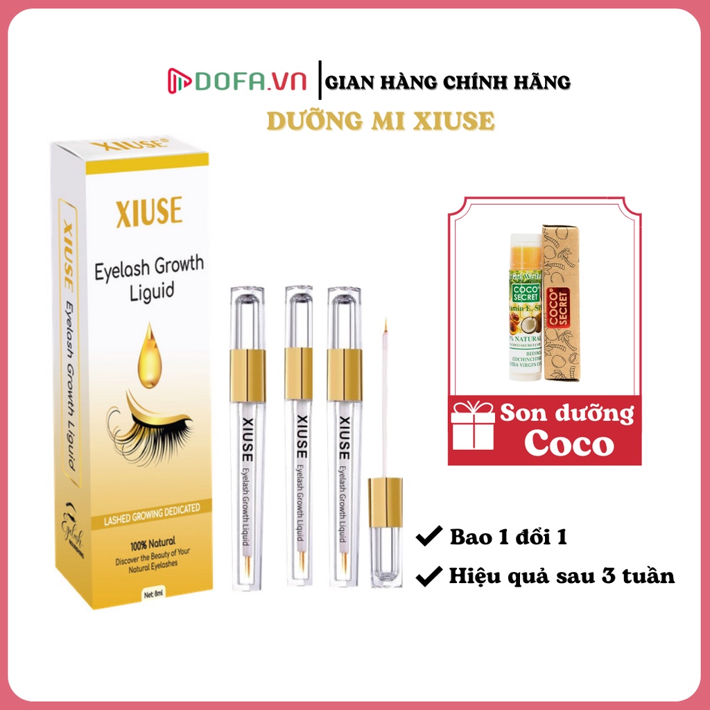 [Chính Hãng - Mua 3 Tặng 1 Son Dưỡng Môi ] Serum Dưỡng Mi XIUSE Cao Cấp, Kích Thích Dài Mi , Chống Rụng Mi 8ml