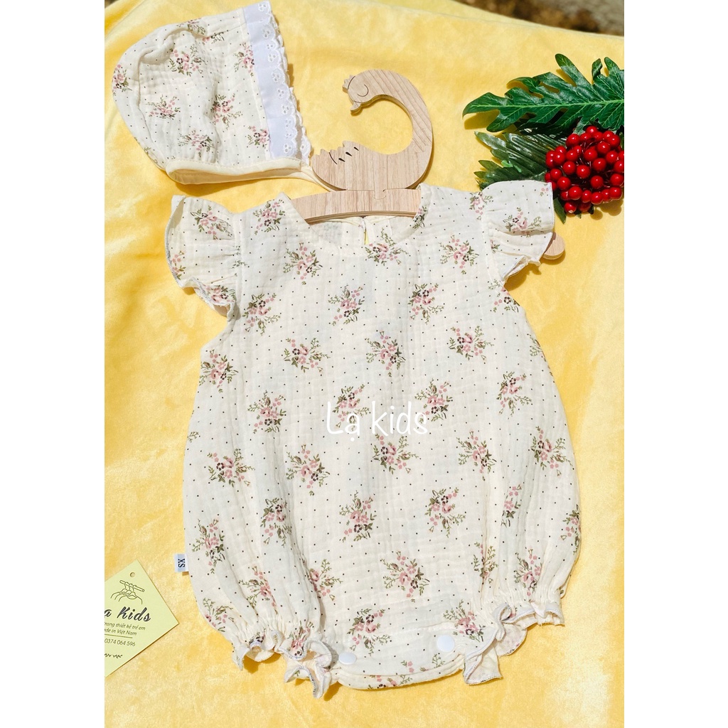 Body xô muslin cho bé gái