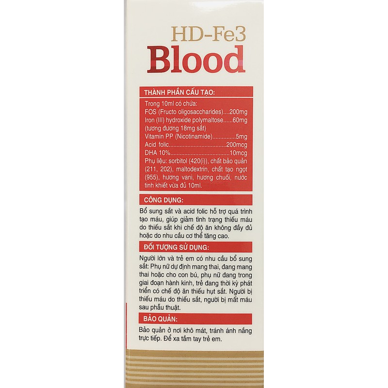 HD - Fe3 Blood - Si rô bổ máu cho bé