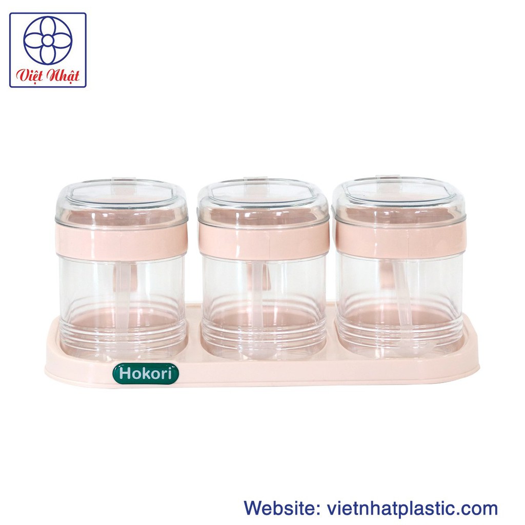 Bộ 3 lọ gia vị Hokori Việt Nhật 2936 cực đẹp