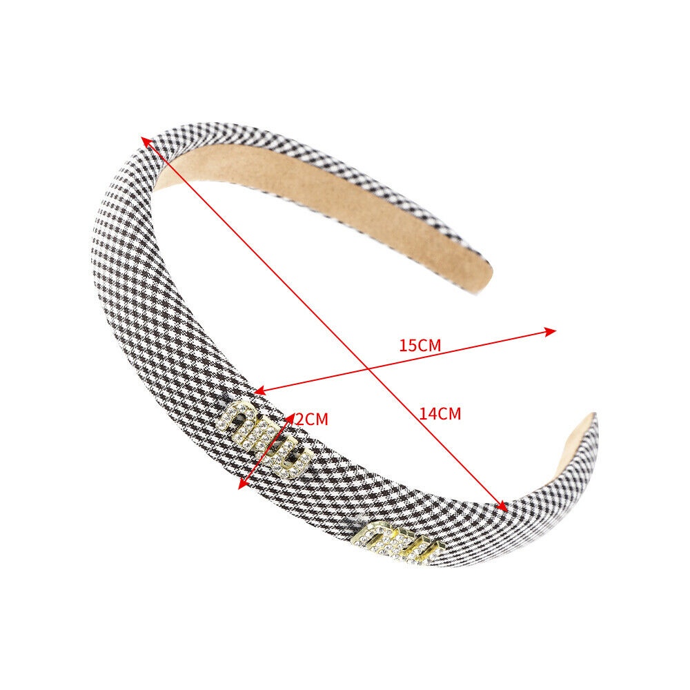 Cài tóc nữ Haimeikang họa tiết kẻ ô đính đá thời trang