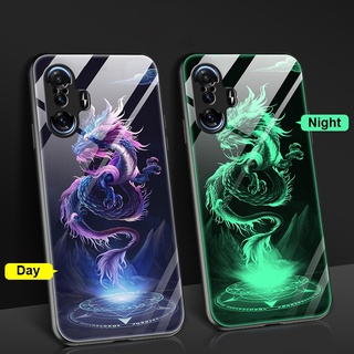 Ốp redmi 9a điện thoại cho xiaomi redmi k40 gaming k40 k40 pro poco f3 poco x3 gt redmi 9t poco m3 pro 5g poco m4 pro anime dragon luminous fashion tempered glass hard casing