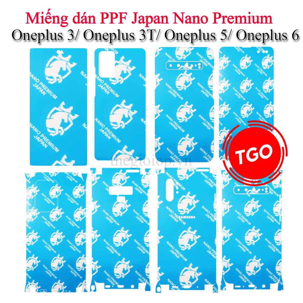 Miếng dán PPF Oneplus 3/ Oneplus 3T/ Oneplus 5/ Oneplus 6 Japan Nano Premium màn hình, mặt lưng