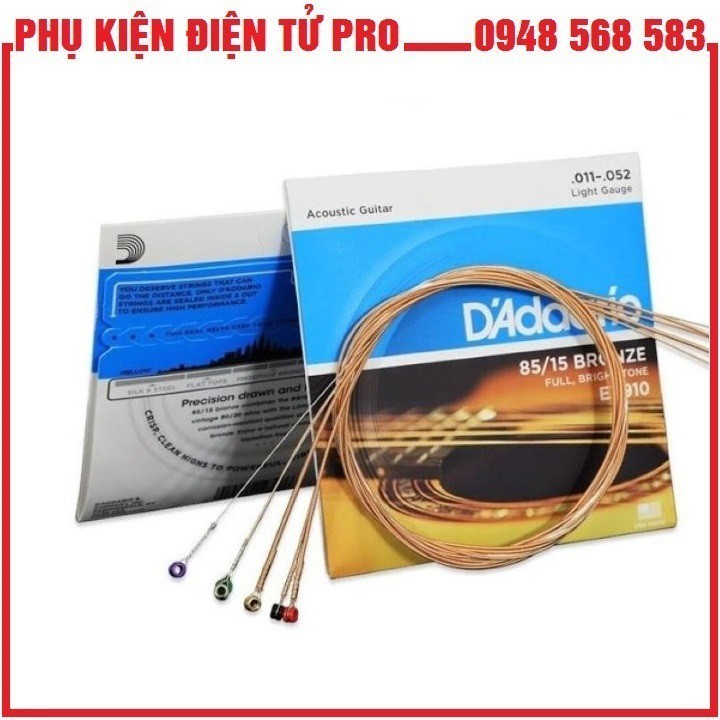 BỘ DÂY ĐÀN GUITAR ACOUSTIC CỠ 11 D'ADDARIO EZ910