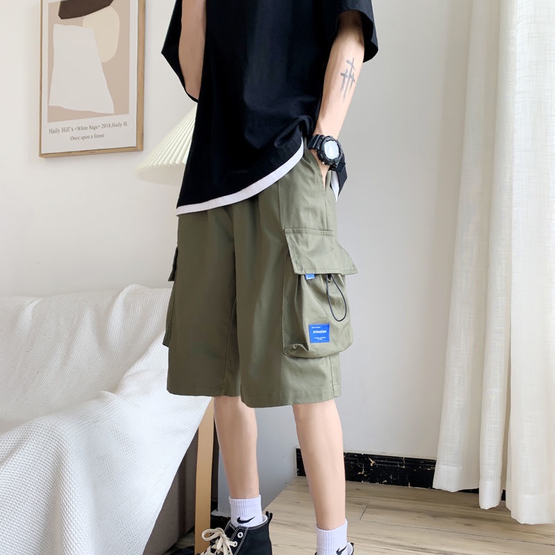 Quần sọt nam Bigsize Quần short đùi nam kaki ngố có túi cạp chun lưng thun Thời Trang kiểu trẻ trung Hàn Quốc đẹp cao cấp，cho người mập béo