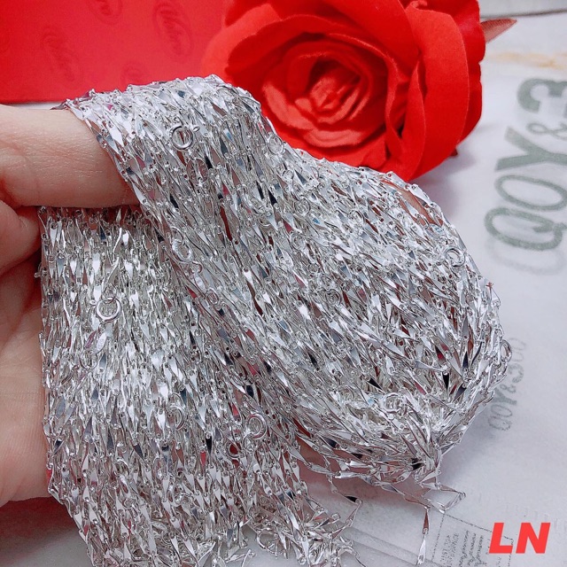 DÂY CHUYỀN NỮ BẠC TA - DÂY CHUYỀN MÓC DẸT KHÔNG MẶT