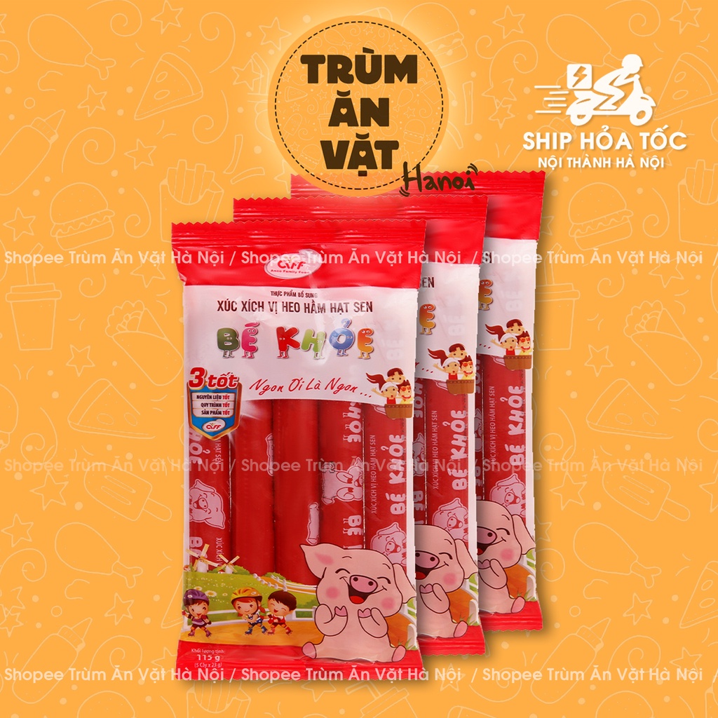 Xúc xích ăn liền bé khỏe Ngon ơi là ngon gói 5 cây x 21g [Trùm ăn vặt Hà Nội] | BigBuy360 - bigbuy360.vn