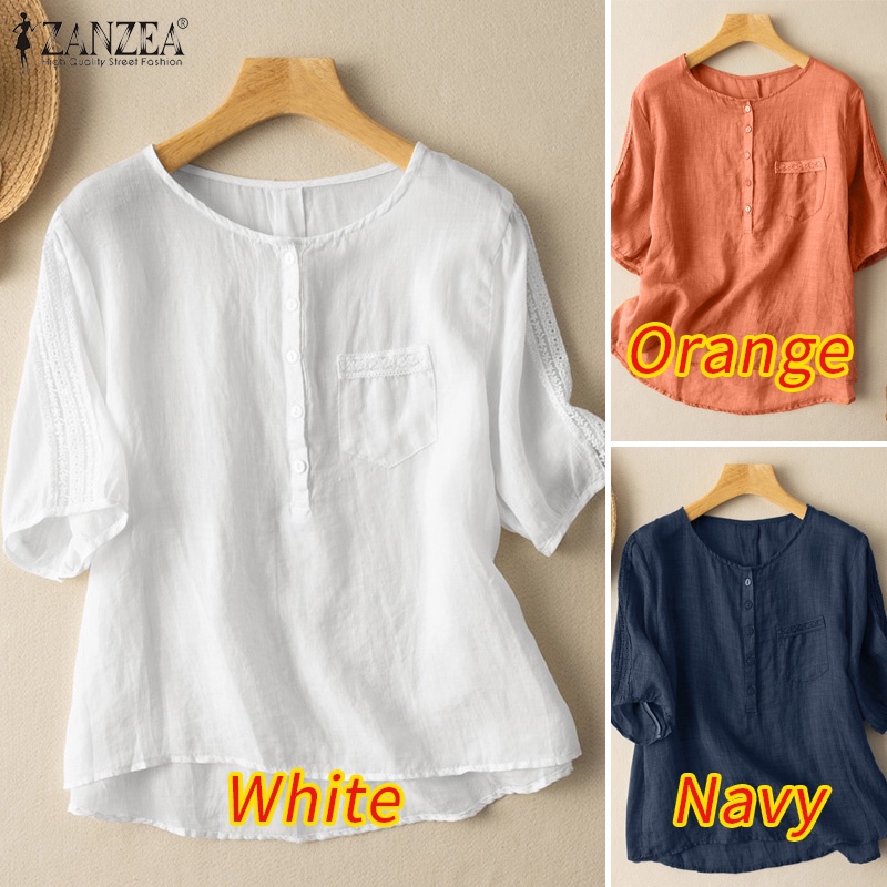 Áo Zanzea tay lửng phong cách Vintage thời trang cho nữ
