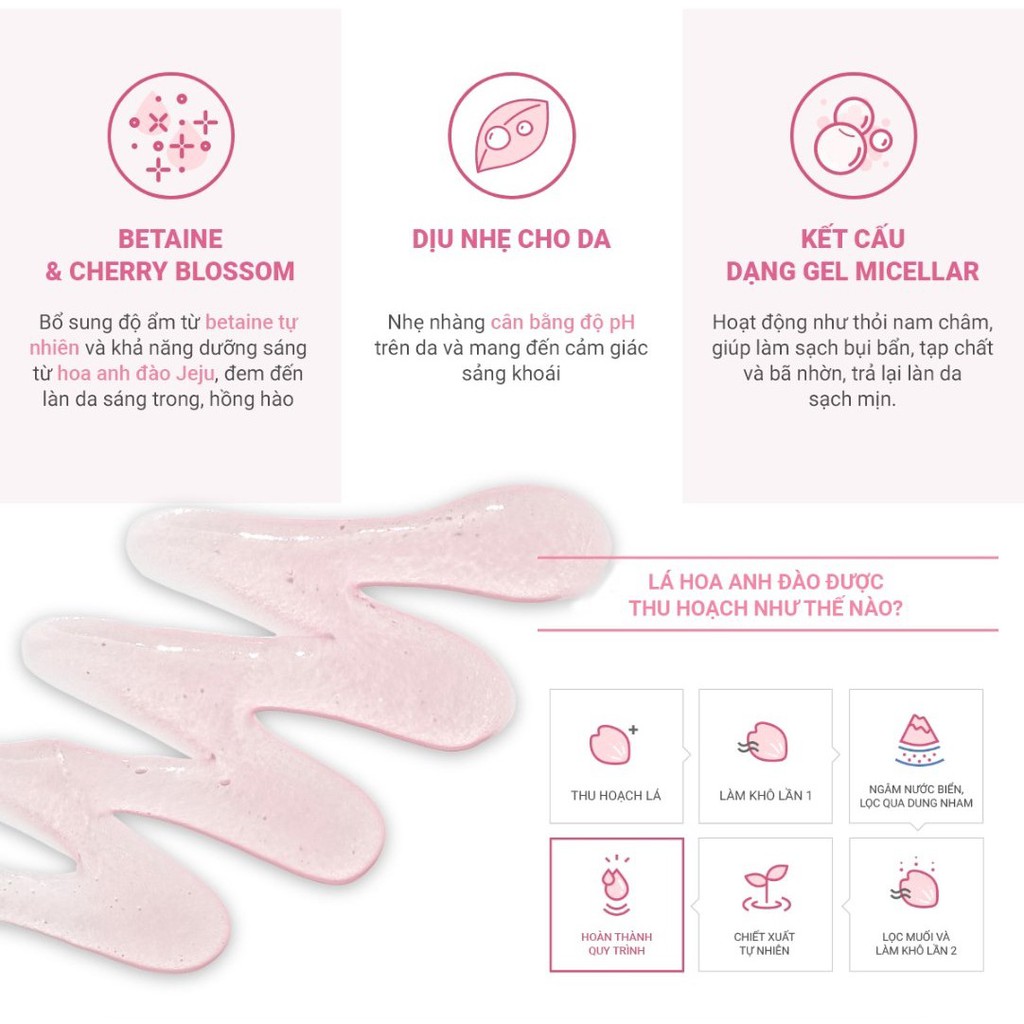 [Mã FMCGMALL -8% đơn 250K] Sữa rửa mặt dưỡng sáng hoa anh đào innisfree Jeju Cherry Blossom Jam Cleanser 150g | BigBuy360 - bigbuy360.vn