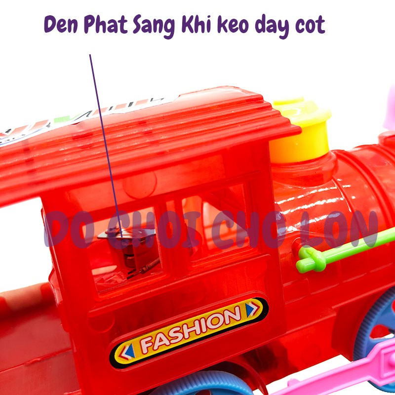 Đồ chơi đầu xe lửa tàu hỏa có đèn chạy bằng dây cót 106B1 - KhaDiTOYS - Đồ chơi xe lửa mô hình