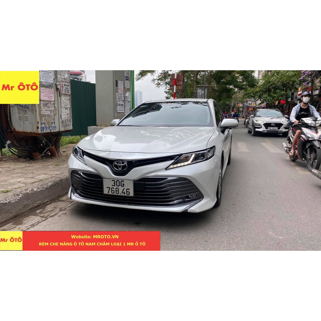 Rèm Che Nắng 2 Cánh Trước Xe Toyota Camry 2019- 2020 2021 2022 Hàng Loại 1 Mr Ô Tô
