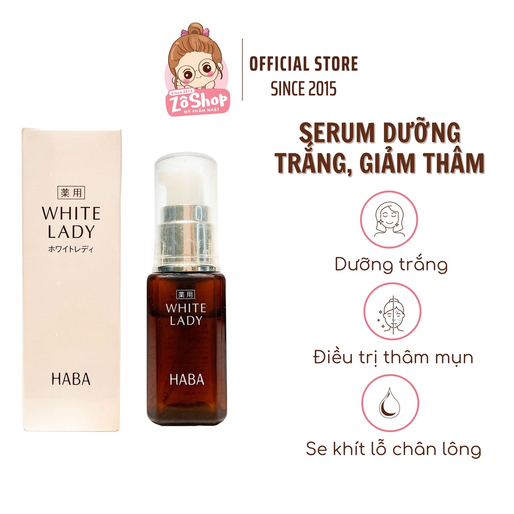 Serum Haba White Lady giảm thâm, dưỡng trắng, căng bóng da