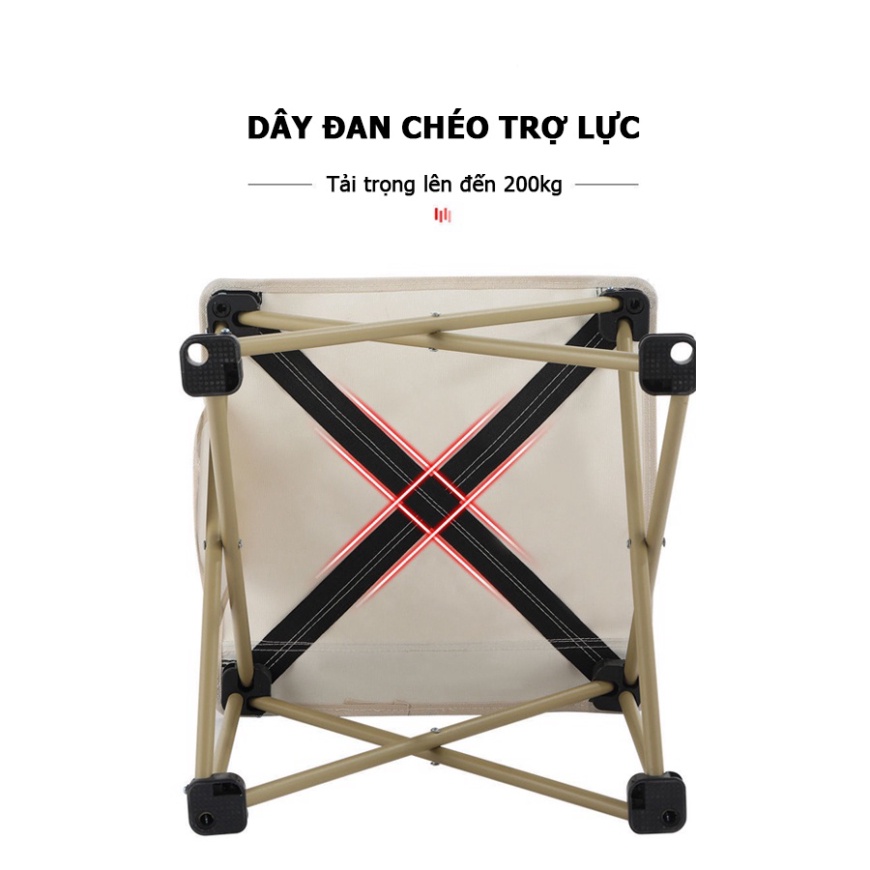 Ghế xếp du lịch, ghế dã ngoại, ghế tháo lắp dễ dàng đi câu và Đi Phượt cắm trại Picnic vùng gia đình_ibb