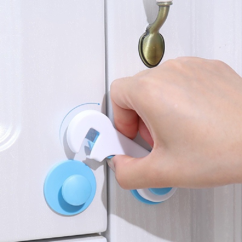 Khóa Chốt Cài Tủ Lạnh, Tủ Đồ, Ngăn Kéo Chống Kẹp Tay An Toàn Cho Bé