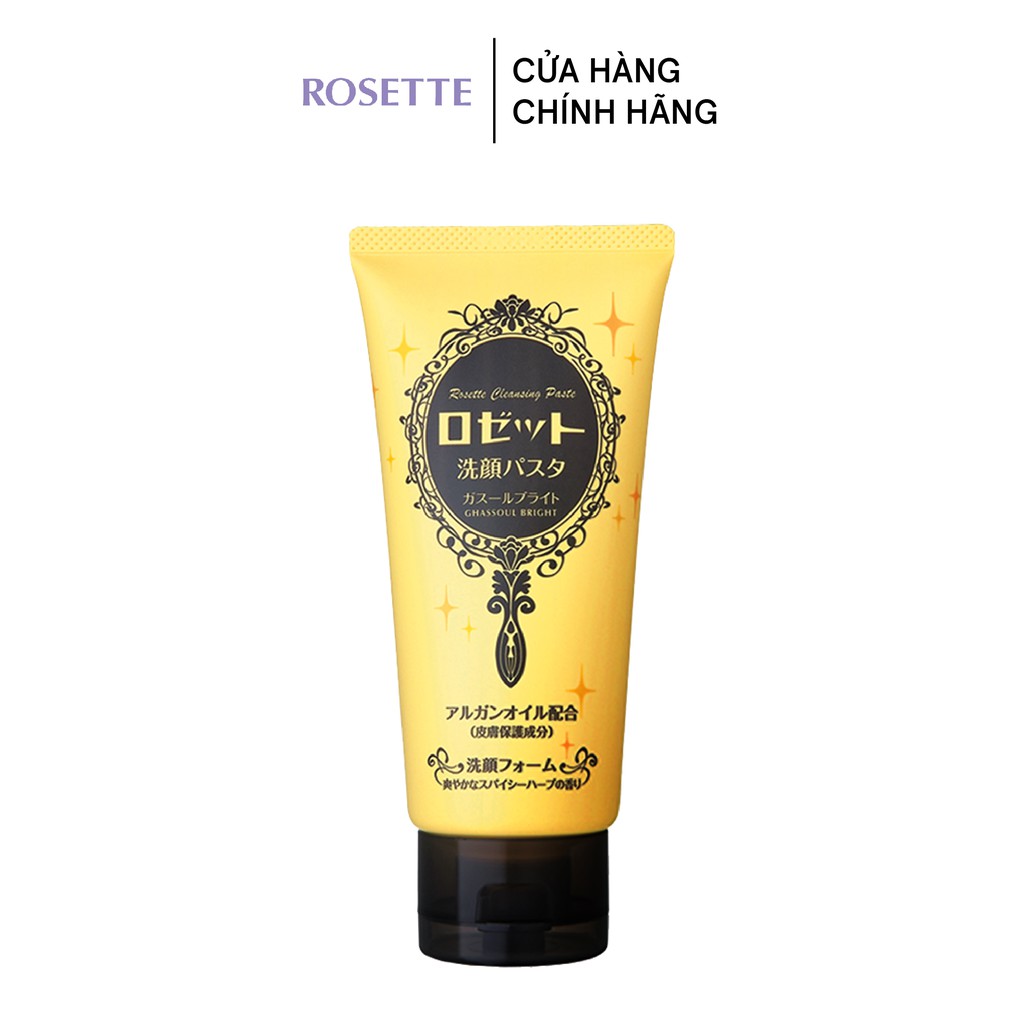 Sữa Rửa Mặt Làm Sáng Da Rosette Face Wash Pasta Ghassoul Bright 120g