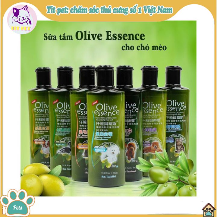 Sữa tắm chó mèo - sữa tắm Olive Essence - 450ml/chai