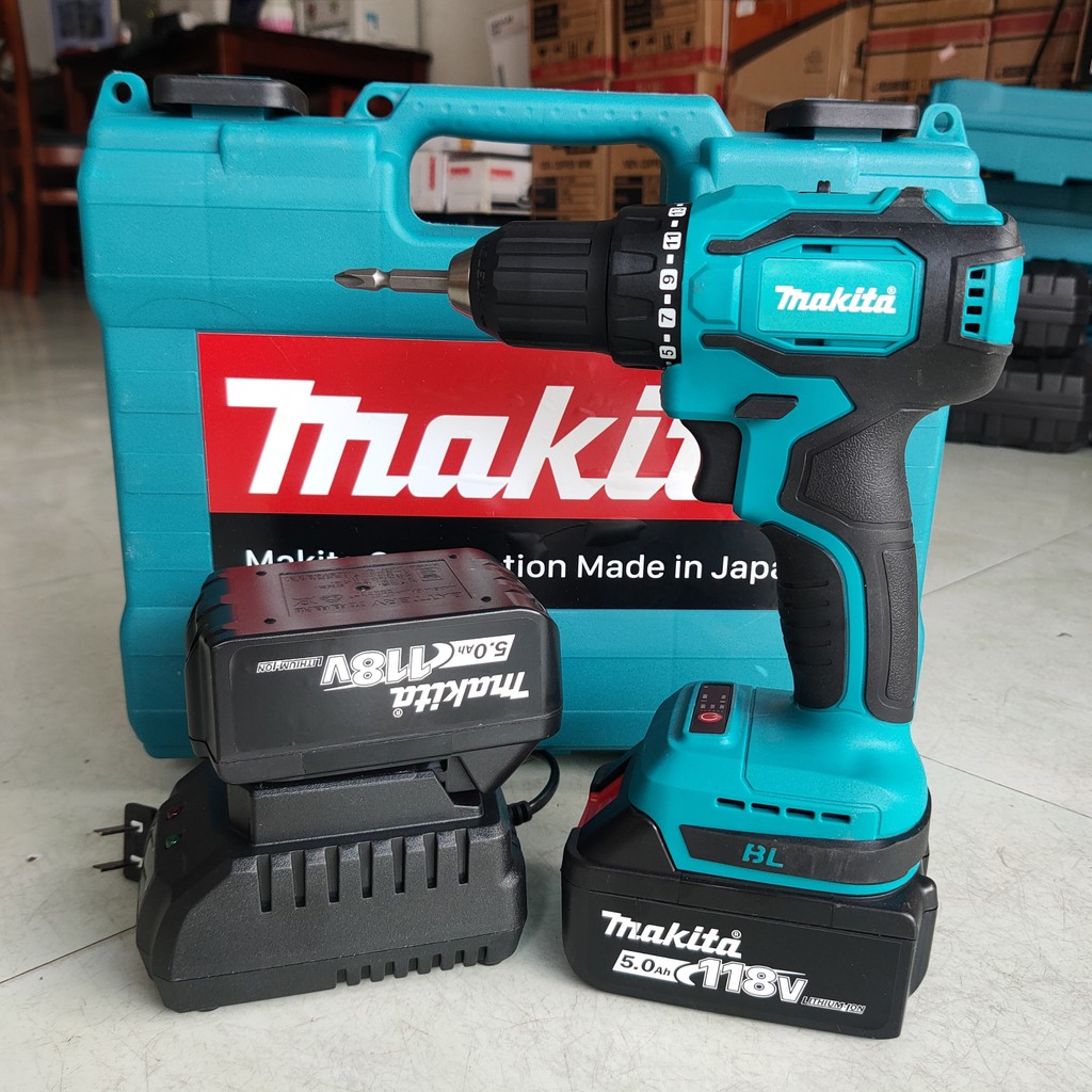 Máy Khoan Pin 10 Ly - 118v Mô Tơ Từ , Pin 10 CELL AutoLock 10mm