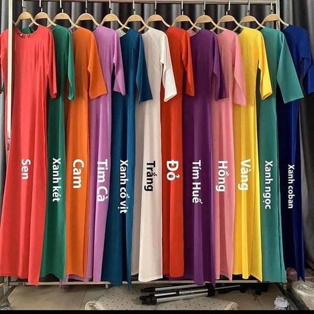 ÁO DÀI TRƠN LỤA NHẬT 2 TÀ