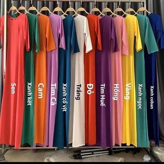 ÁO DÀI TRƠN LỤA NHẬT 2 TÀ