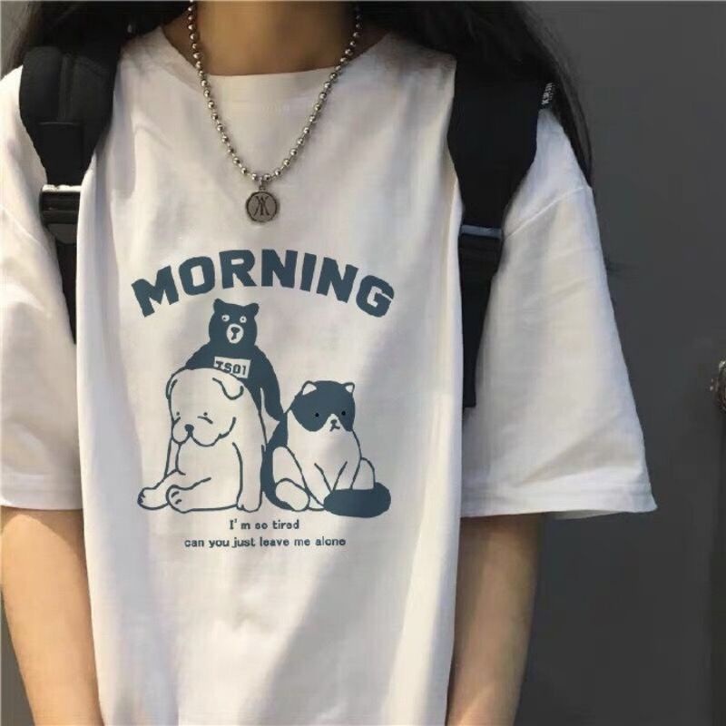 Áo thun tay lỡ unisex MORNING🥰🥰🥰