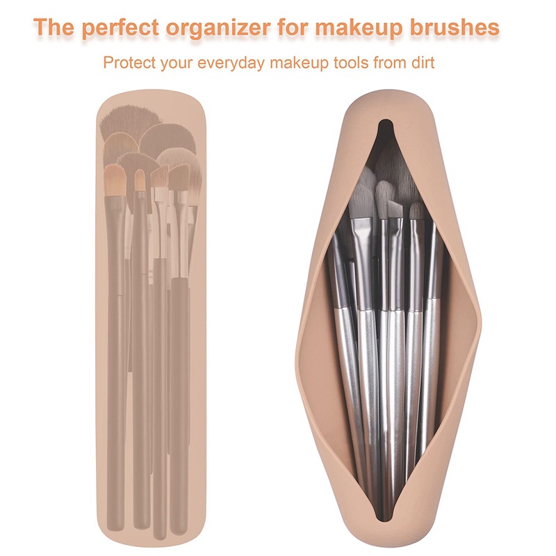 Giá Đỡ Cọ Trang Điểm Bằng Silicon Tiện Dụng Khi Đi Du Lịch