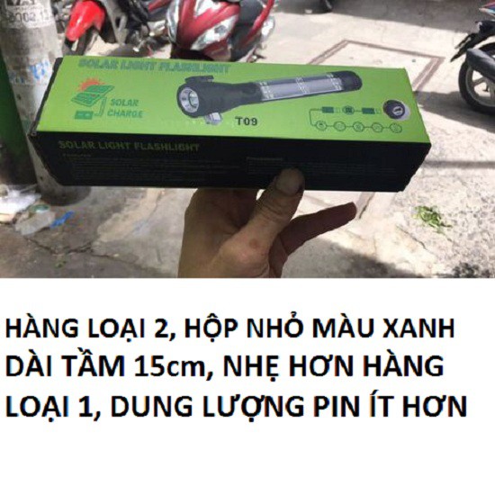 [LOẠI 1] Đèn pin siêu sáng 11 chức năng SOLAR FLASHLIGHT