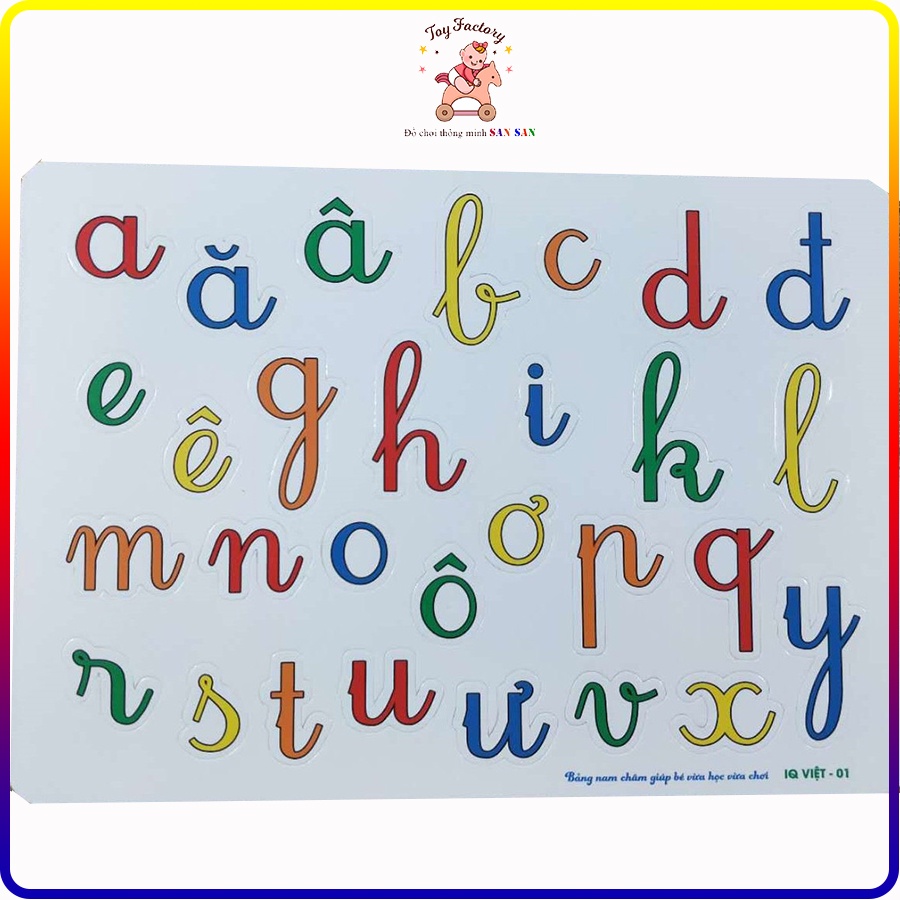 Bảng tiếng việt nam châm theo font giáo dục