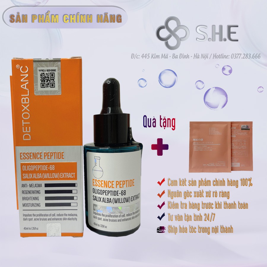 Serum xóa nám Detox Blanc (tặng 02 mặt nạ Nhật) - Serum Nám Detox Blanc PEPTIDE Chính Hãng