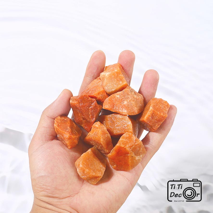 Set 6 Viên Đá Crystal Marble TiTi Decor, Rose Quartz, Clear Quartz, Đá Thạch Anh Hồng, Trắng Phong Thủy, Trang Trí