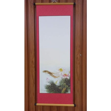 Combo 10 tờ Giấy viết thư pháp bao gồm cả nẹp treo Kích thước 30x85cm