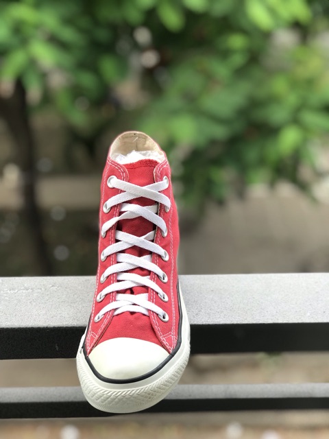 Giày converse real 2 hand màu đỏ cổ cao, size 37.5 chân vừa 24 cm