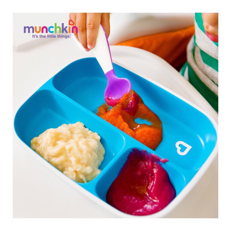 BỘ 2 KHAY CHIA THỨC ĂN CHO BÉ ĂN DẶM MUNCHKIN