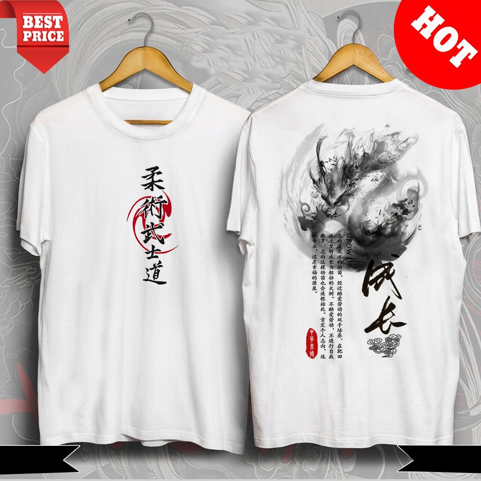 ÁO THUN UNISEX RỒNG THƯ PHÁP NHẬT CAO CẤP | ÁO SAMURAI (Ảnh thật)