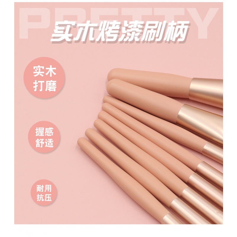 Set 8 cọ trang điểm lông mềm Mini