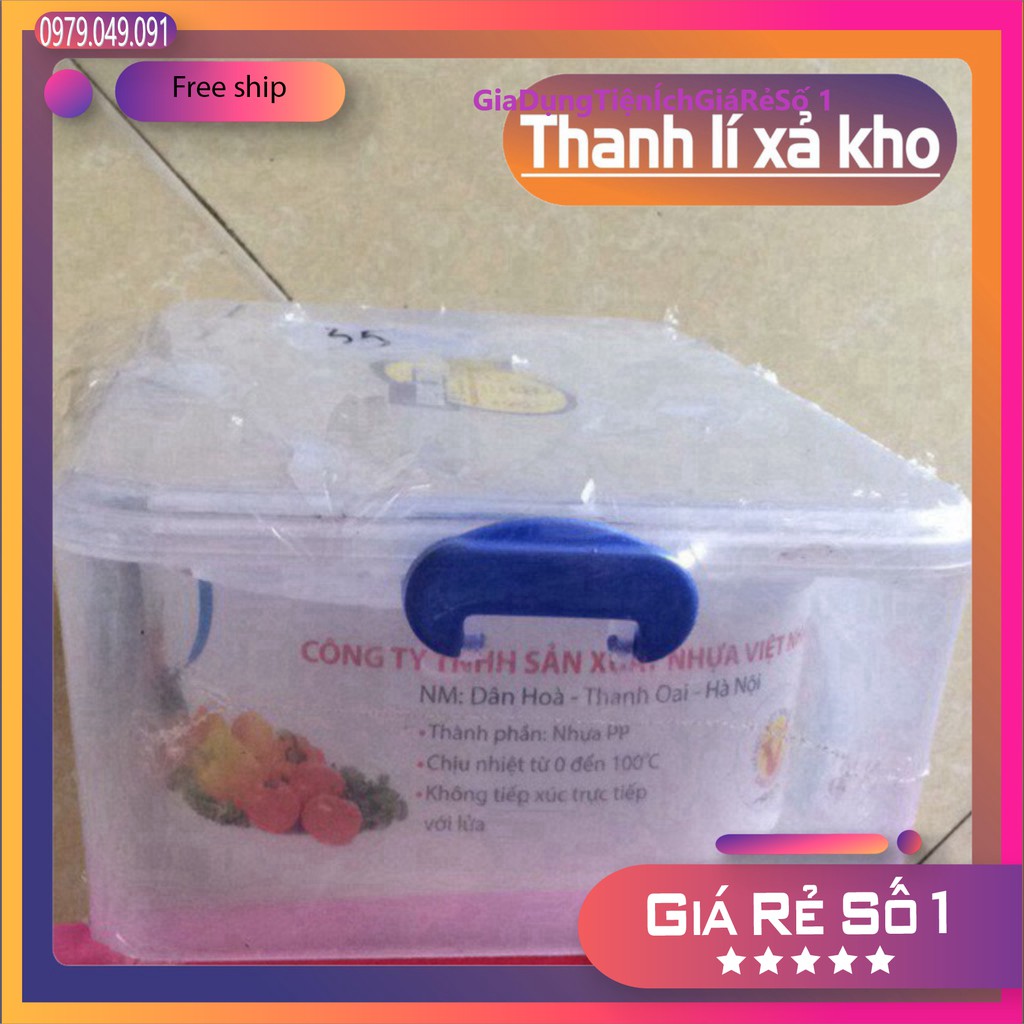 Bộ 3 hộp nhựa đựng thức ăn việt nhật,giá rẻ.