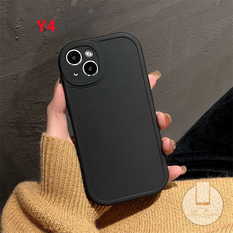 Ốp Điện Thoại TPU Mềm Màu Trơn Hình Oval Cho iPhone 7Plus 11 12 13 Pro Max XR X XS Max 7 8 Plus SE