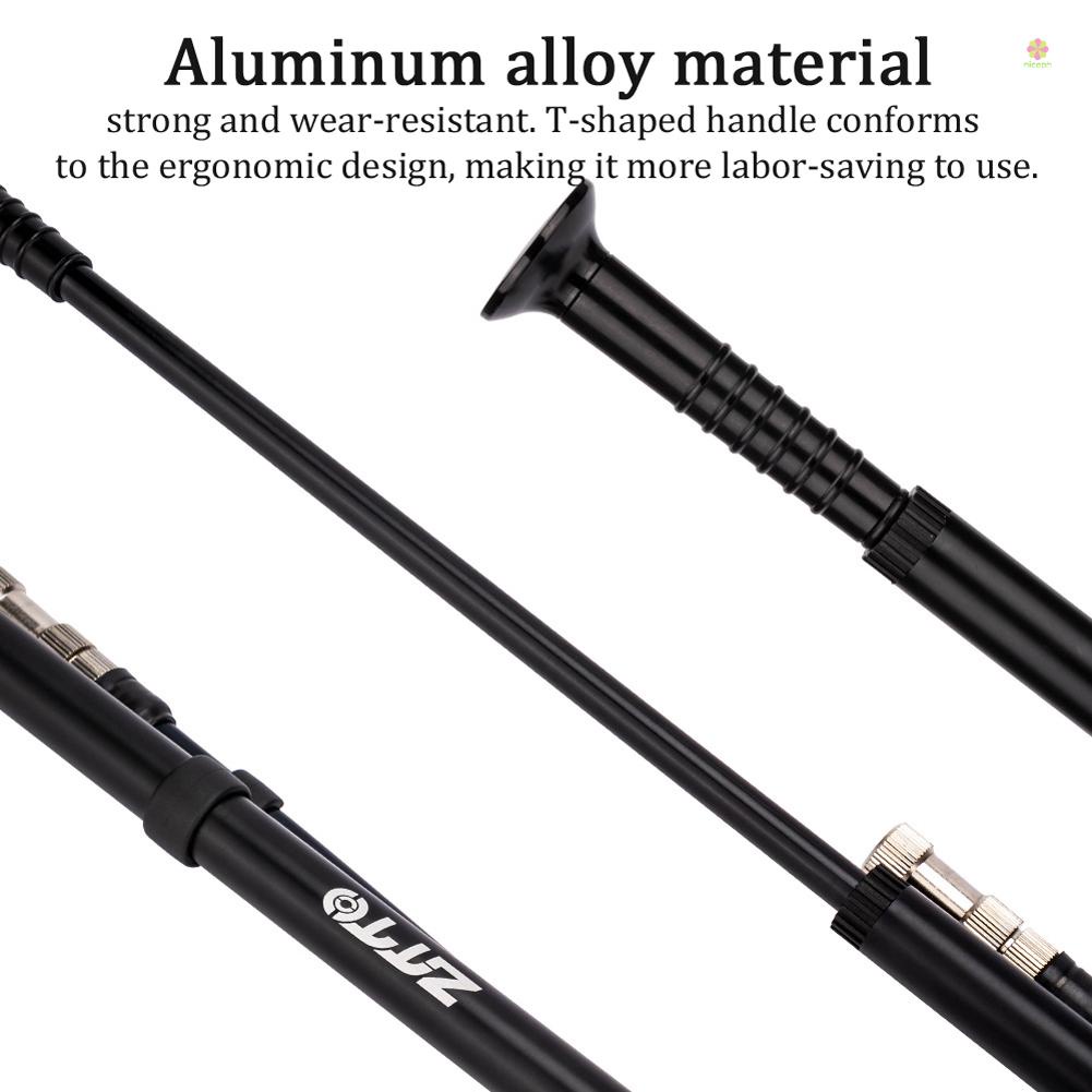 Bơm Xe Đạp 300PSI Mini ZTTO Áp Suất Cao Kèm Van Schrader & Đồng Hồ Đo Phuộc Trước Và Sau